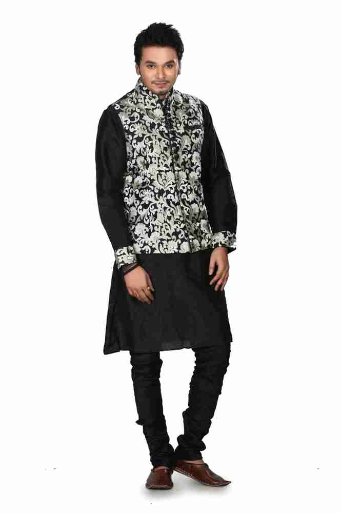 PRAPTI Men Kurta Pyjama Set Buy Black PRAPTI Men Kurta Pyjama Set Online at Best Prices in India Flipkart