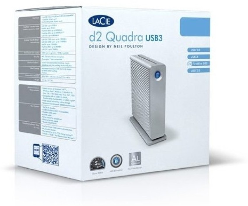 LaCie D2 Quadra USB 3.0 4 TB External Hard Disk Drive (HDD