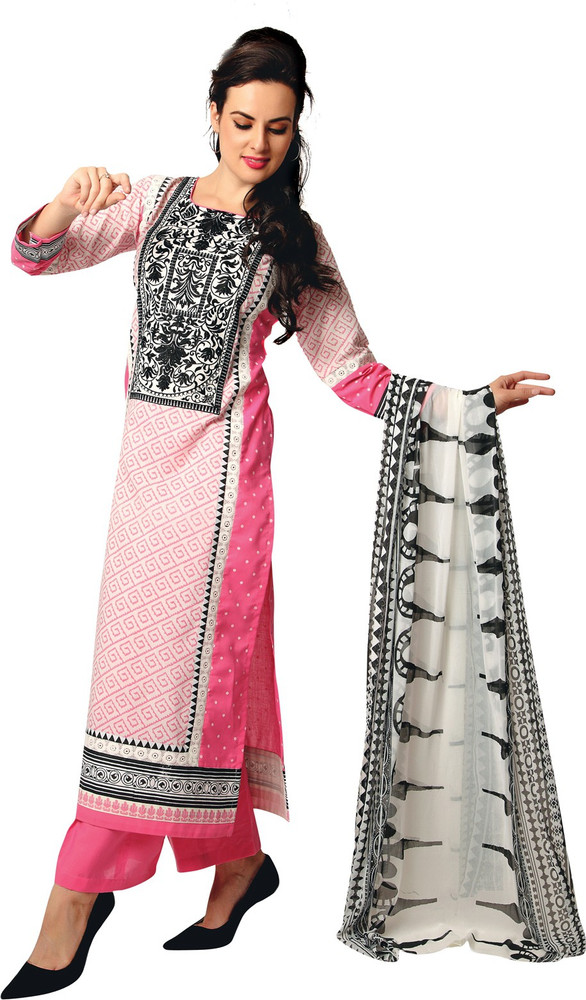 Harra Cotton Blend Printed Salwar Suit Material Price in India - Buy Harra  Cotton Blend Printed Salwar Suit Material online at Flipkart.com