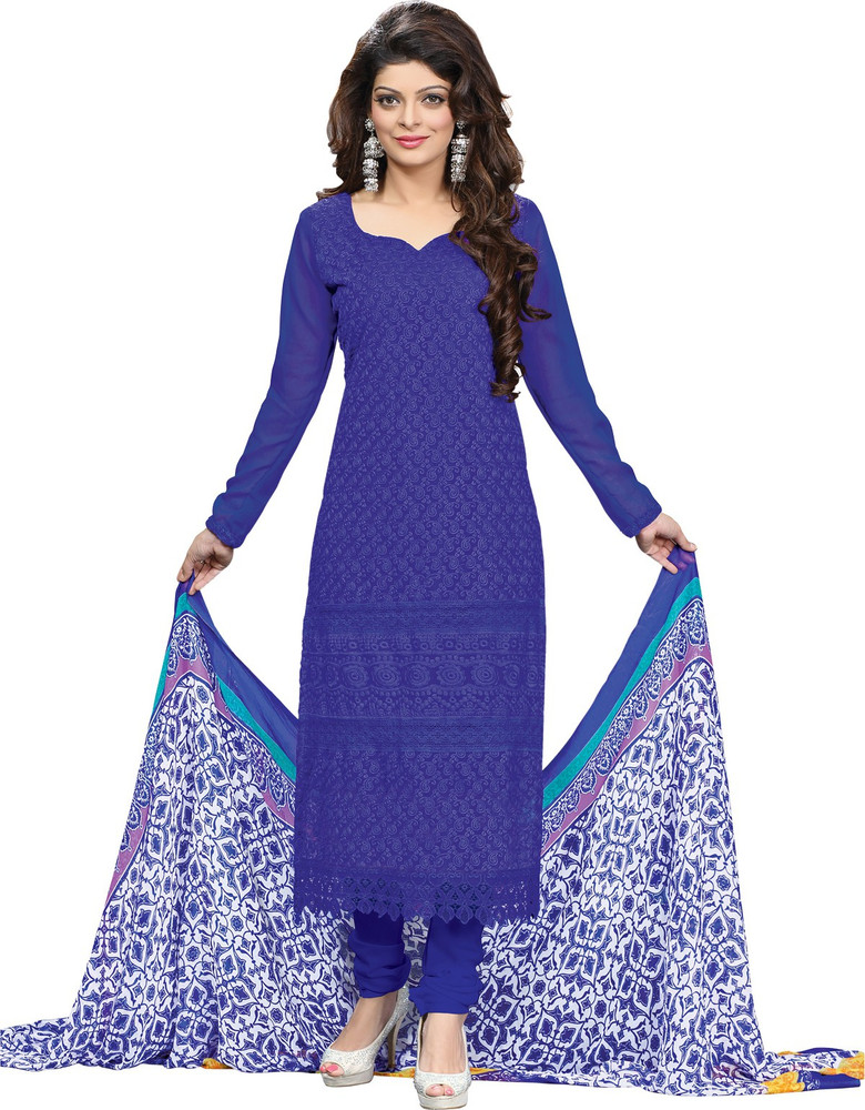 Shreeji Fashion Chiffon Embroidered Salwar Suit Material Price in India Buy Shreeji Fashion Chiffon Embroidered Salwar Suit Material online at Flipkart