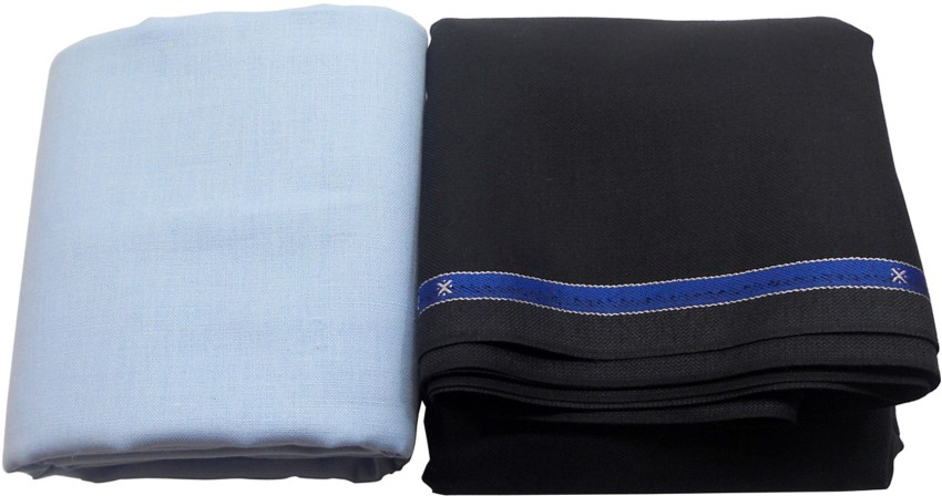 Buy Raymond Mens Poly Cotton Unstitched 12 m Trouser Fabric Cut Each  Blue Free Size Combo Pack of 2 Pieces at Amazonin