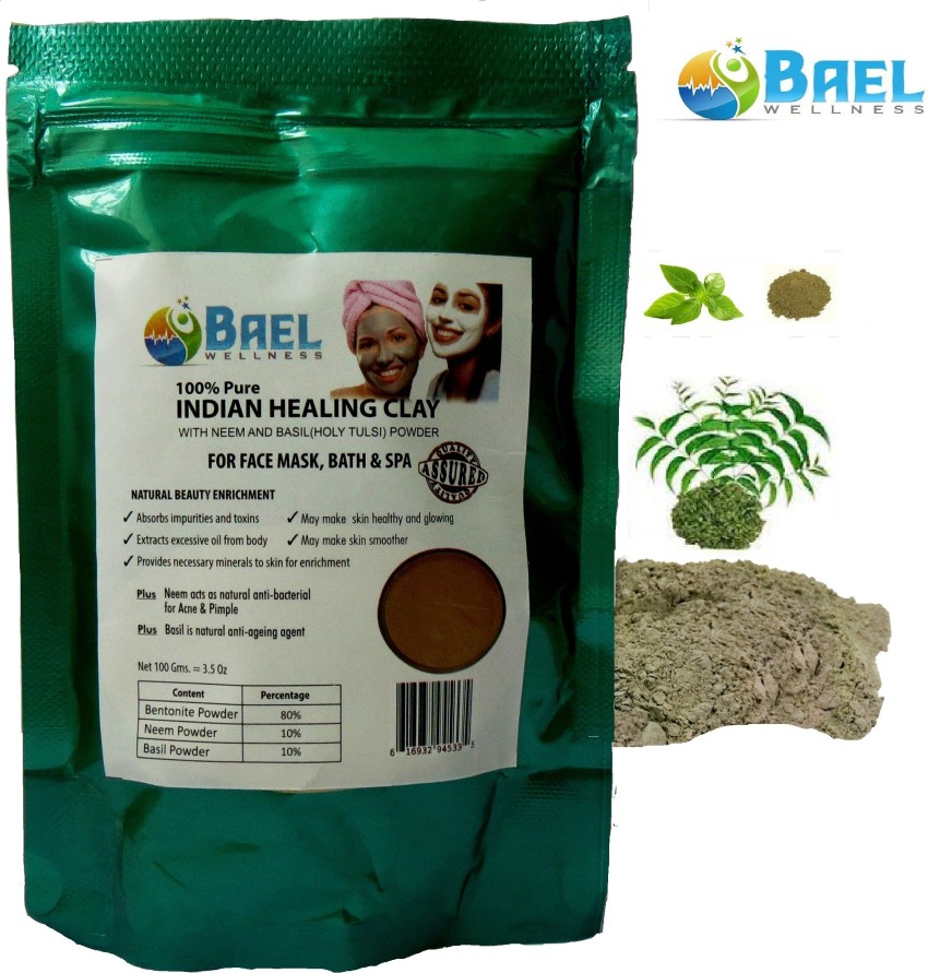 BAEL WELLNESS Bentonite Clay Multani Mitti With Neem Basil