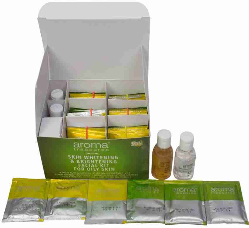 AROMA TREASURES Skin Whitening Brightening Facial Kit for Oily