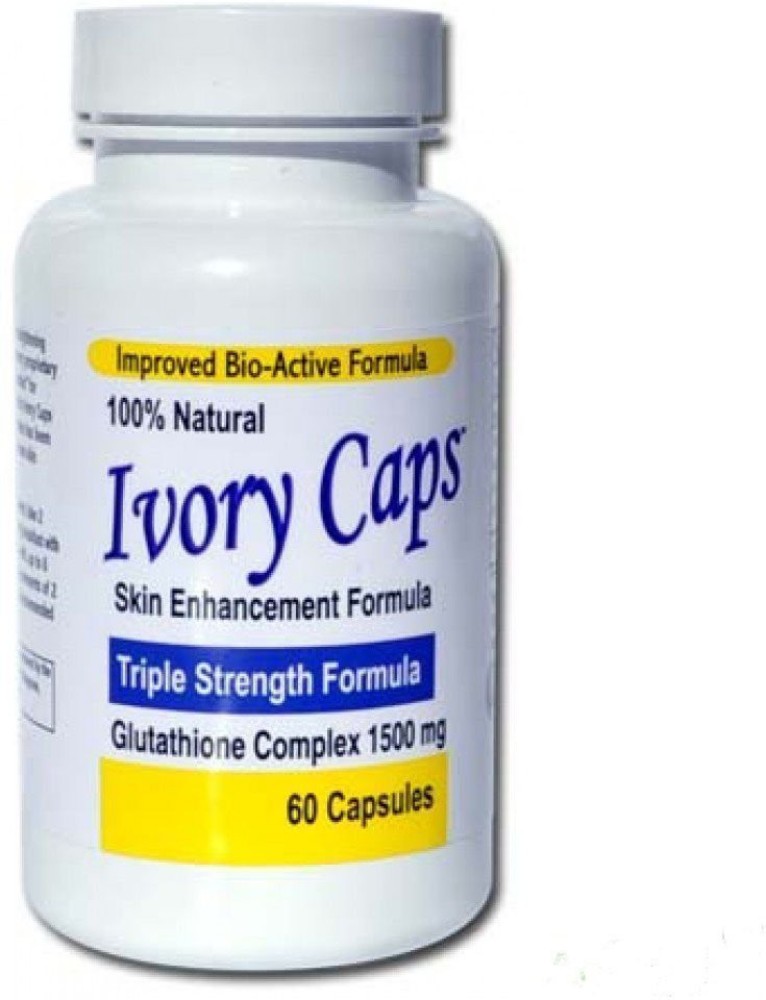 IVORY Caps Skin Whitening Lightening Max Glutathione 1500 mg Pills