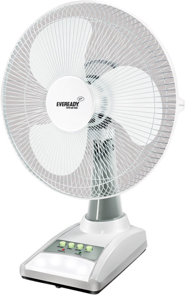 Eveready rechargeable fan with led sale light