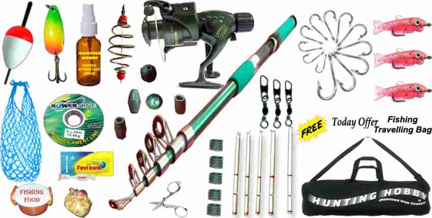 Hunting Hobby Fishing Pole Rod, Accessories Complete Kit (10Feet) Brown Fishing  Rod Price in India - Buy Hunting Hobby Fishing Pole Rod, Accessories  Complete Kit (10Feet) Brown Fishing Rod online at