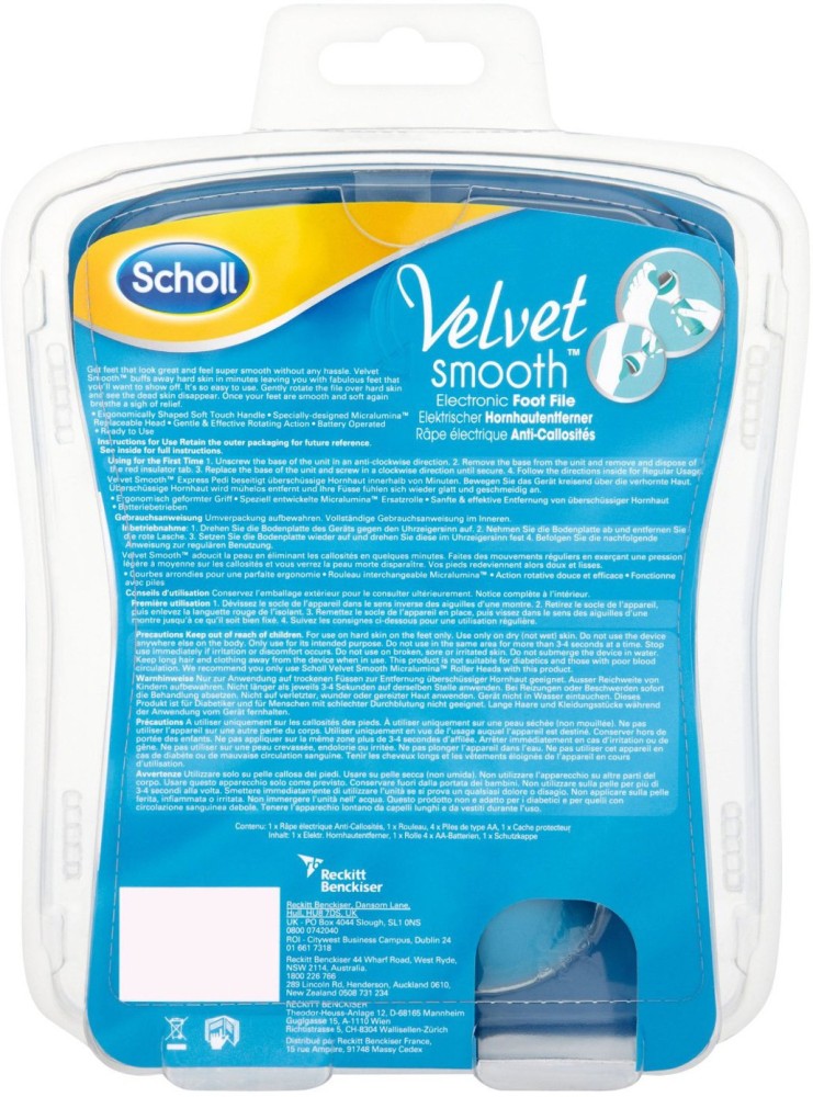 Buy Scholl Velvet Smooth Electric Foot File, Foot spas