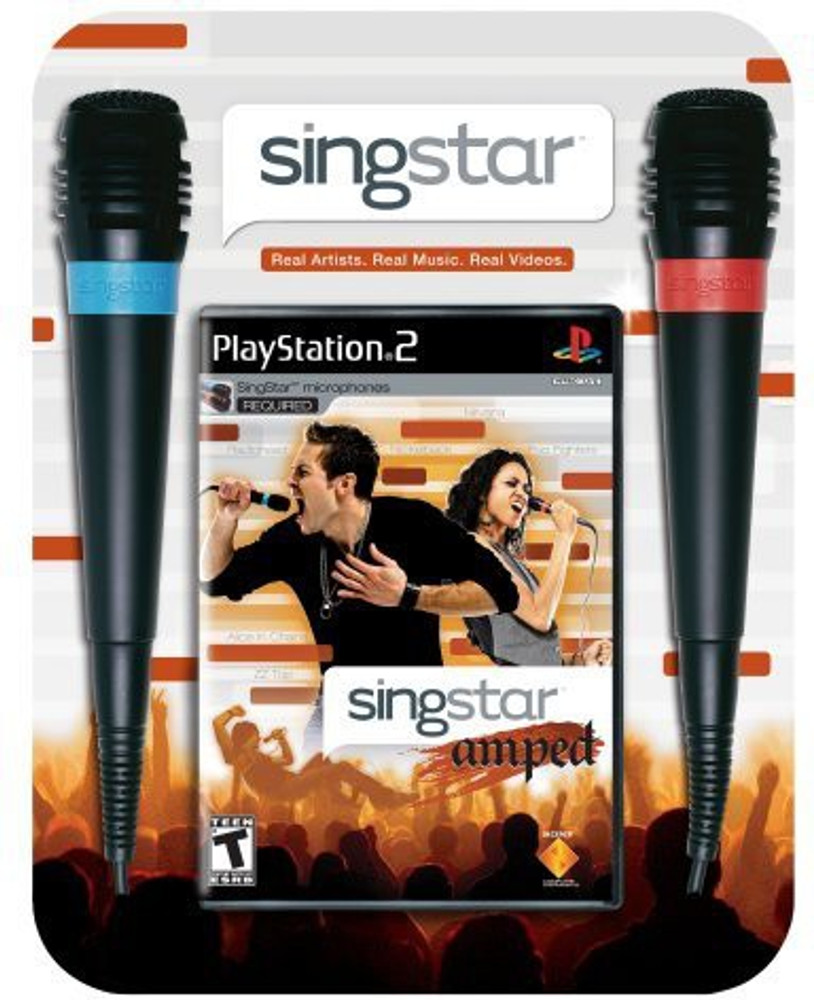 SONY SingStar Amped Bundle Includes 2 Microphones PlayStation