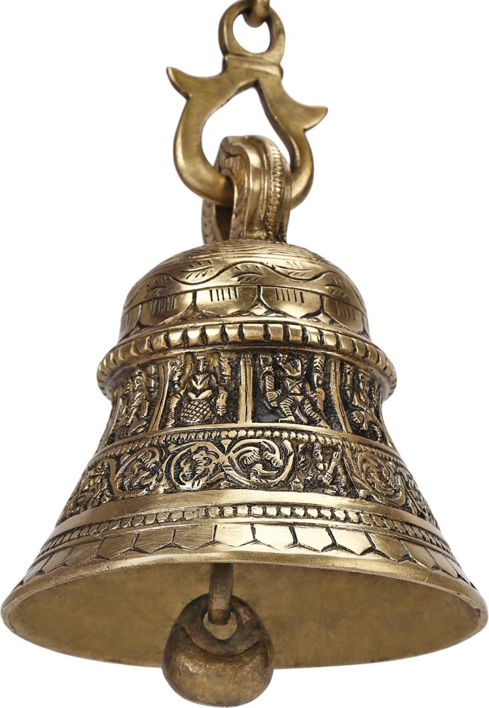 Brass Hanging Bell Solid Bell with Deep Sound Antique Style Home