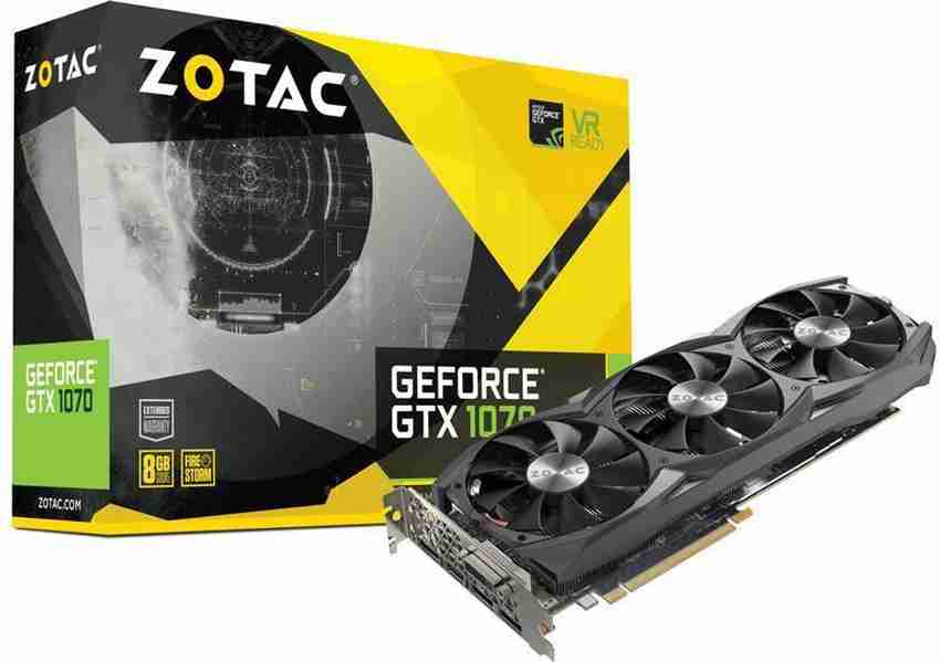 ZOTAC GEFORCE GTX 1070 8GB DDR5 GDDR5 8 GB NVIDIA Chipset ZOTAC GEFORCE GTX 1070 8GB DDR5 GDDR5 8 GB NVIDIA Chipset