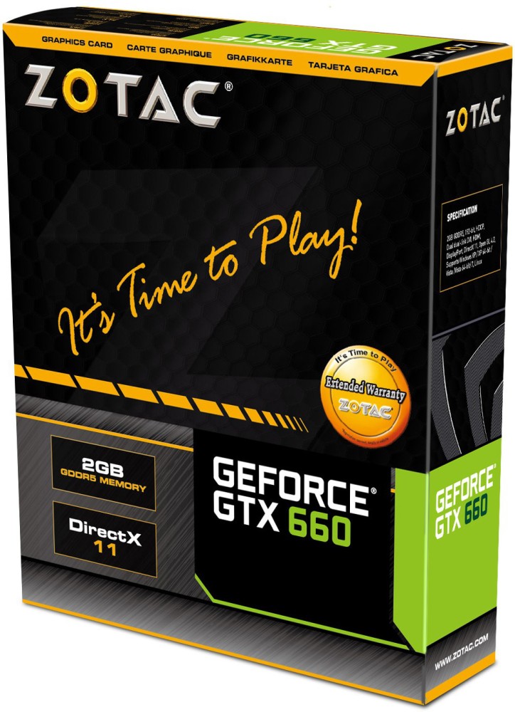 ZOTAC NVIDIA GTX660 192-bit 2 GB DDR5 Graphics Card - ZOTAC