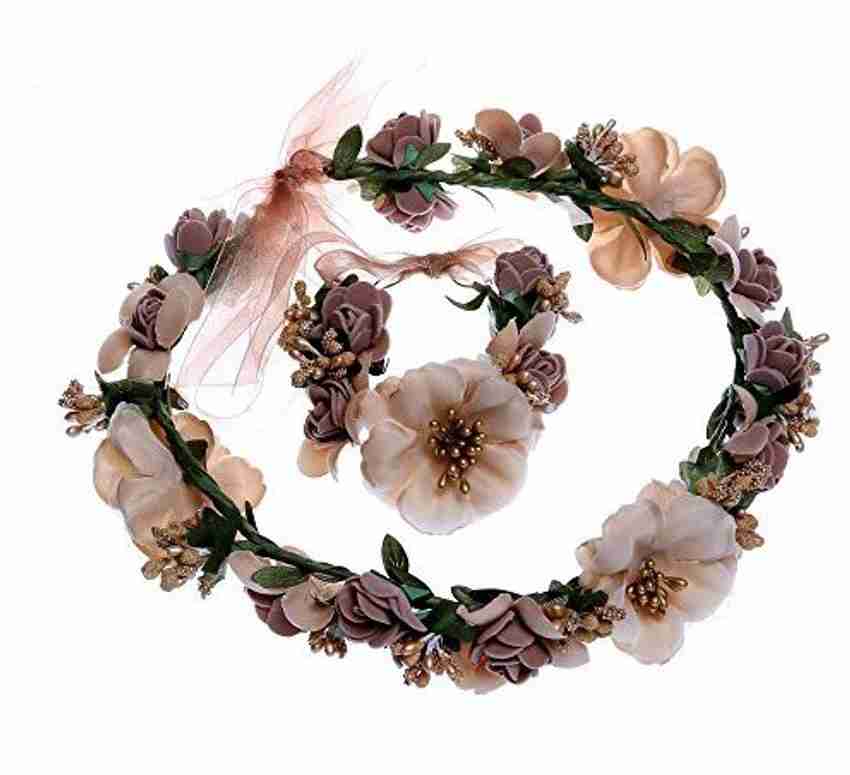 Flower outlet garland headband