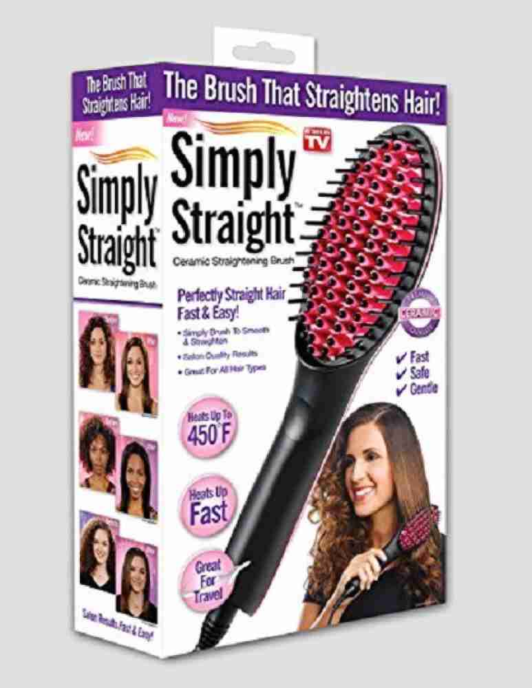 Ceramic brush hair straightener best sale