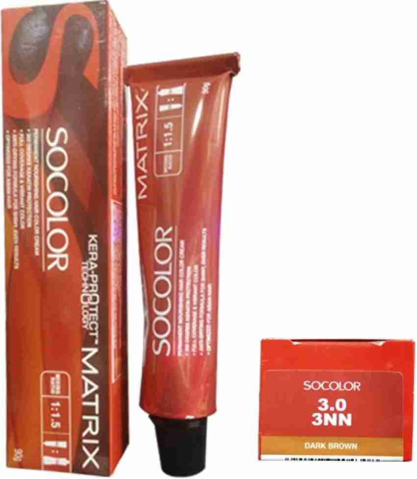 MATRIX Socolor Permanent Cream Hair Color , 3.0 Dark Brown - Price in  India, Buy MATRIX Socolor Permanent Cream Hair Color , 3.0 Dark Brown  Online In India, Reviews, Ratings & Features