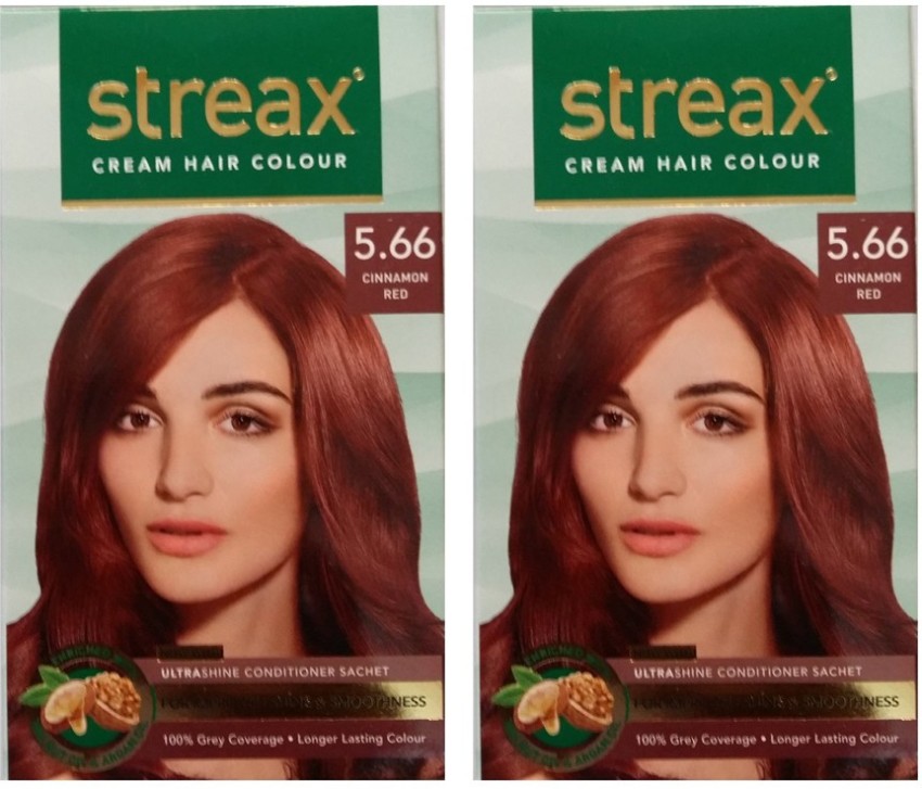 Streax hair colour review  demo  Streax Cinnamon Red 566   YouTube