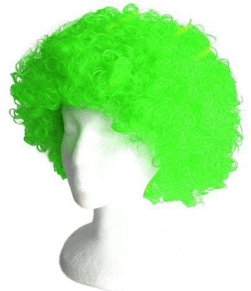 Green wig deals afro