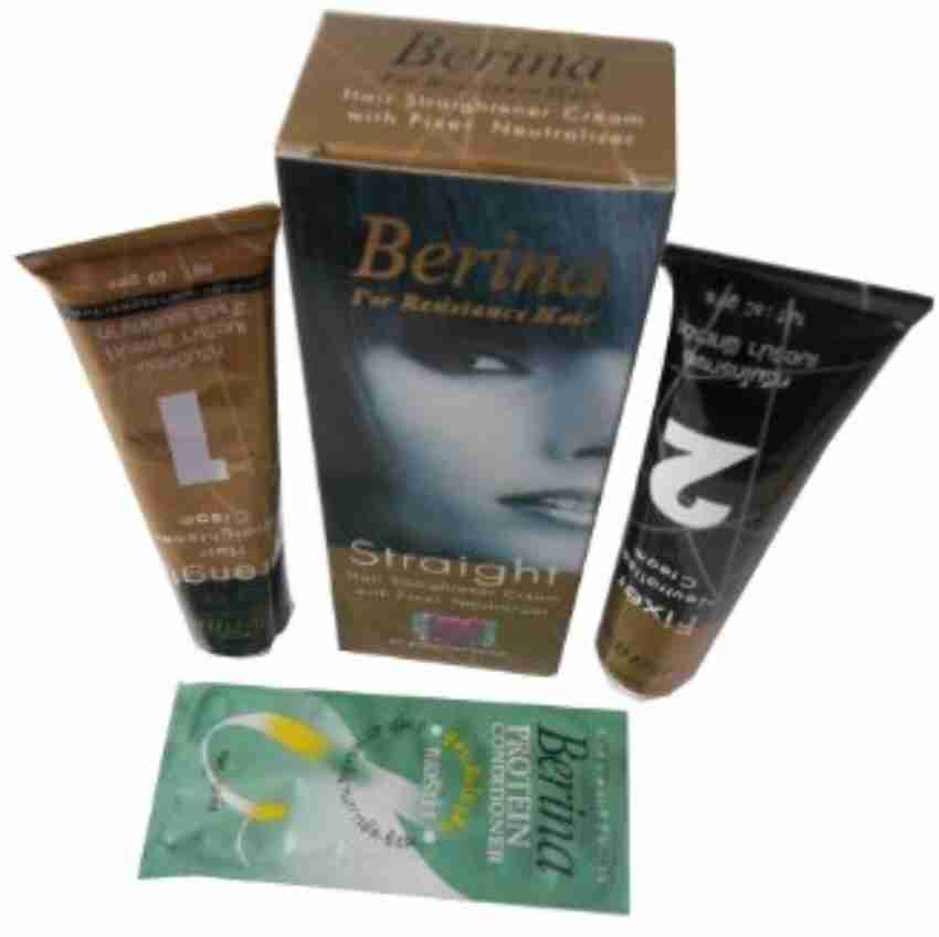 Berina Hair Straightener Cream With Fixer Neutralizer For