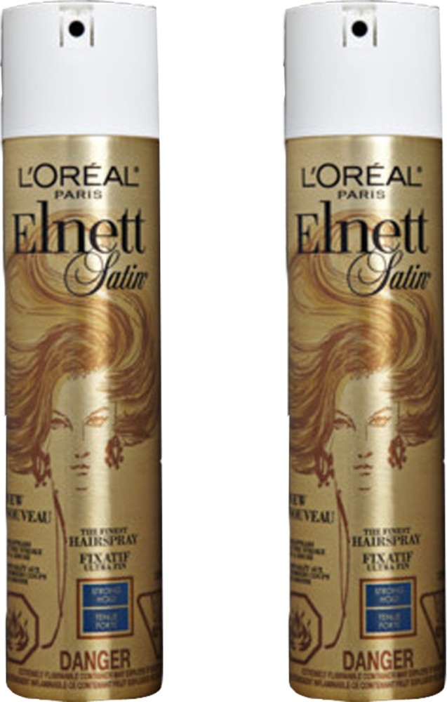 L'Oreal Paris Elnett Satin Extra Strength Hair Spray 200ml + 100ml Ext –  BABACLICK
