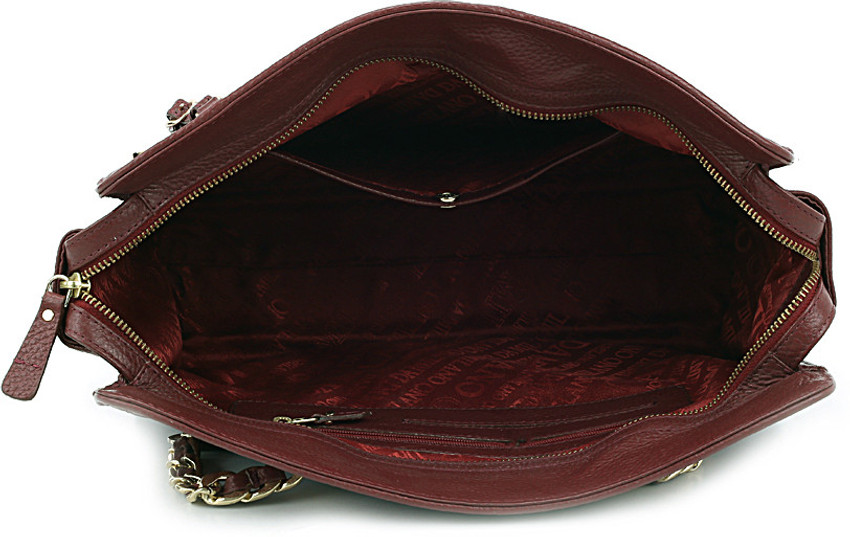 Buy Da Milano Women Maroon Hand held Bag Wine Red Online Best Price in India Flipkart