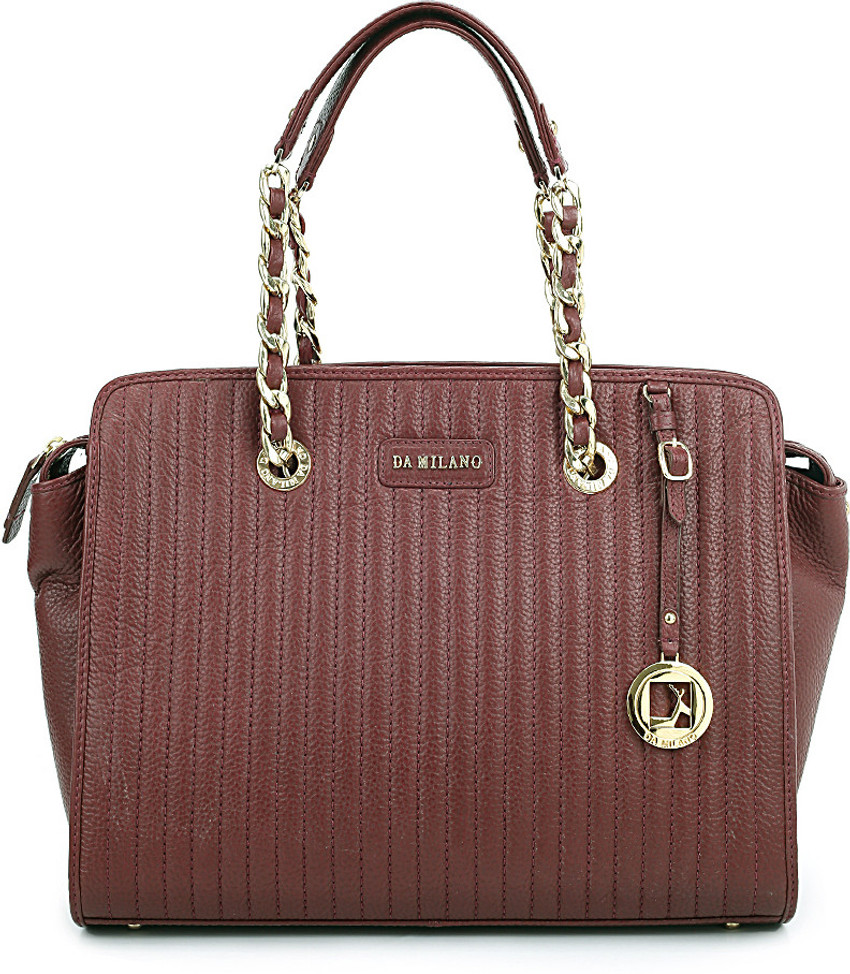 Buy Da Milano Women Maroon Hand held Bag Wine Red Online Best Price in India Flipkart