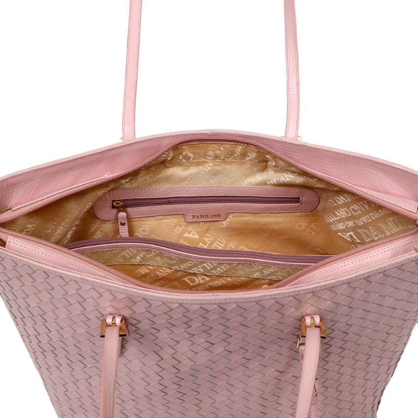 Da Milano Pink Leather Sling Bag
