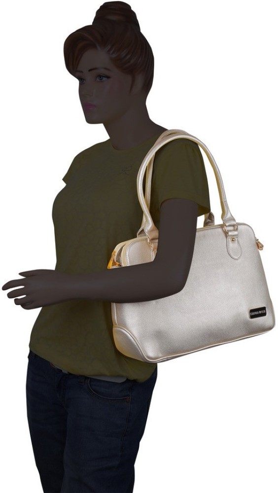 Buy Silver Rose Women Grey Shoulder Bag Gold Online Best Price