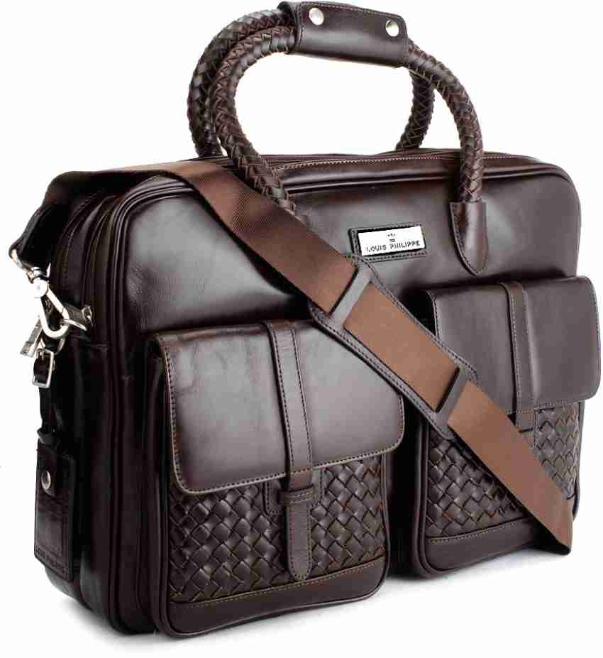 Buy LOUIS PHILIPPE Men Brown Messenger Bag Dark Brown Online @ Best Price  in India