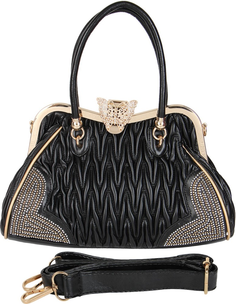 Buy Fashion Koni Women Gold, Black Hand-held Bag Black03 Online @ Best  Price in India | Flipkart.com