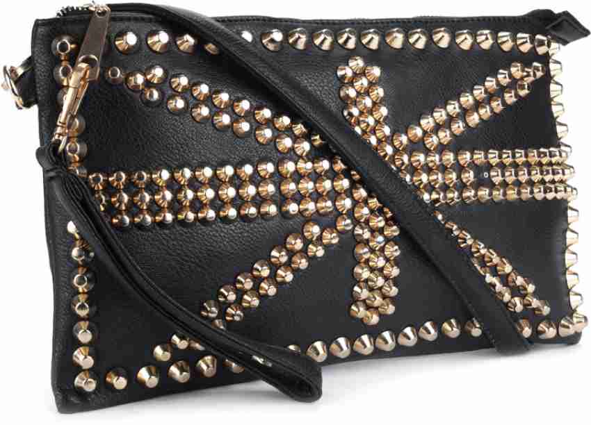 Buy PAVERS ENGLAND Women Gold Black Sling Bag Black Online Best Price in India Flipkart