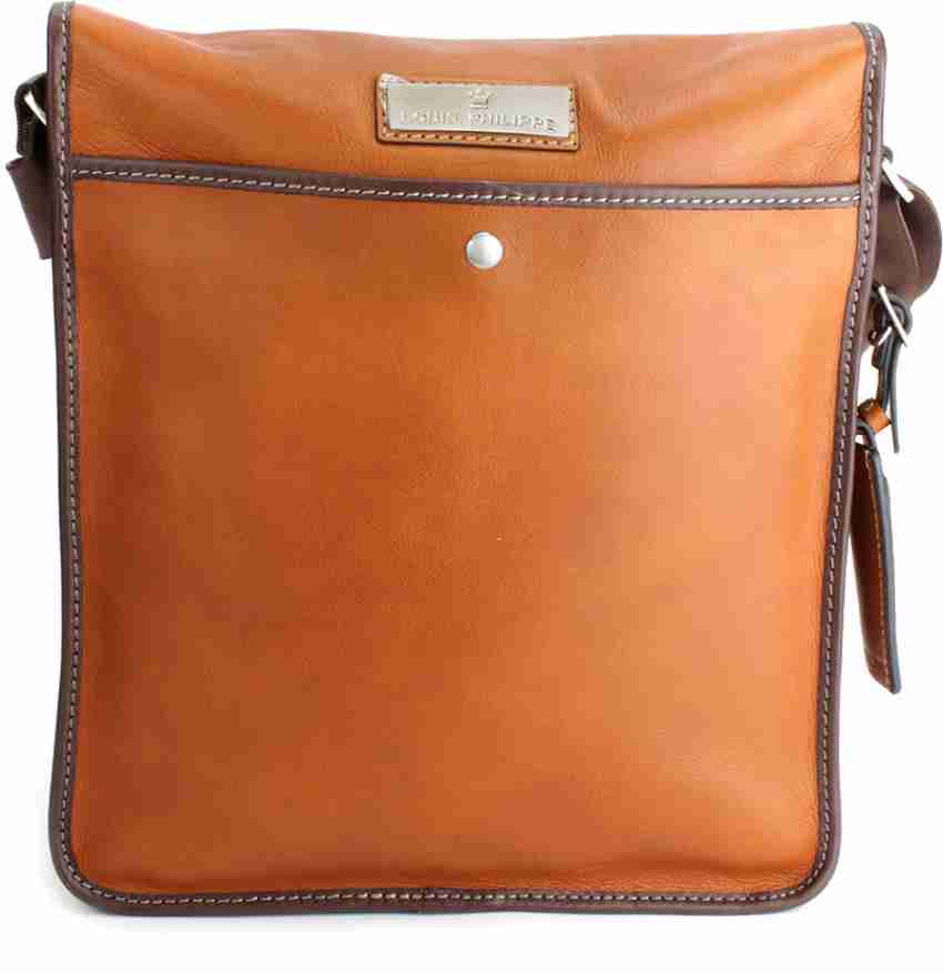 Buy LOUIS PHILIPPE Men Brown Messenger Bag Dark Brown Online @ Best Price  in India