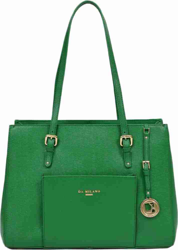 Buy Da Milano Women Green Shoulder Bag GREEN Online @ Best Price