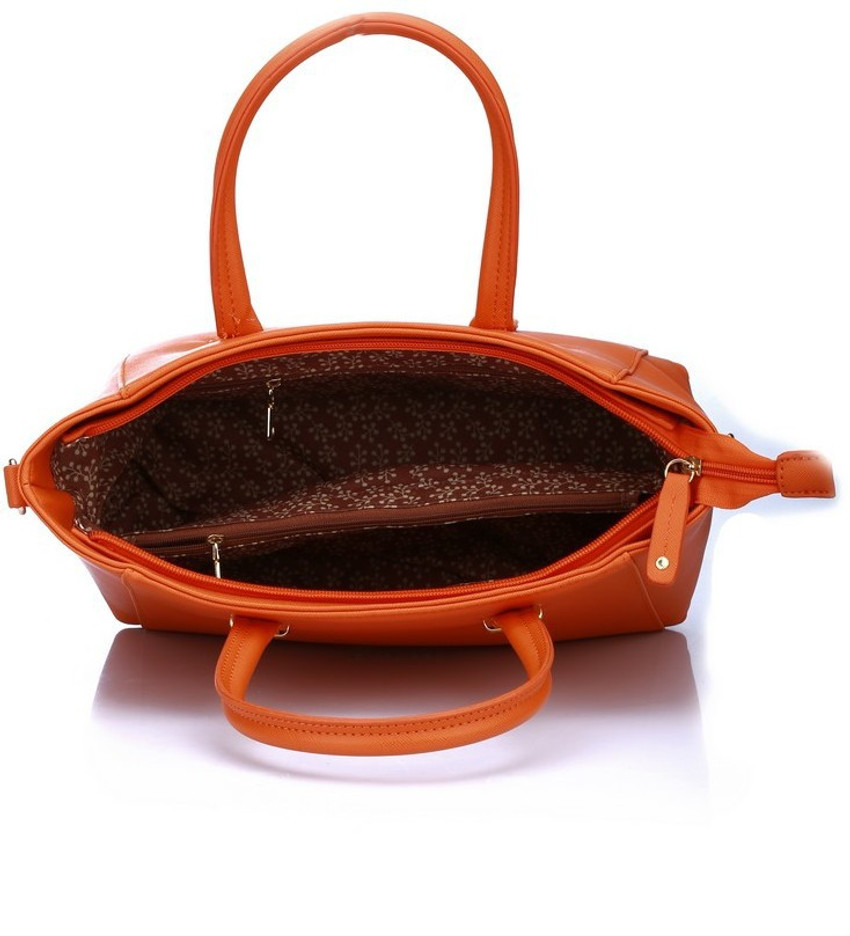 Orange leather tote outlet