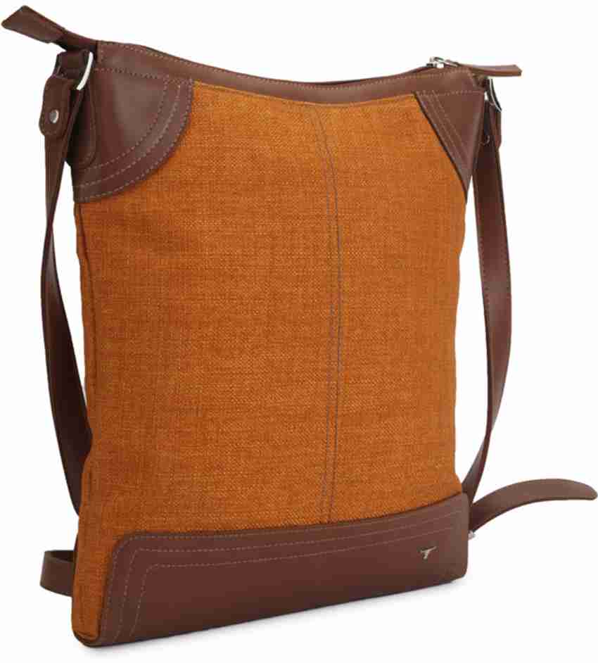 Buy BULCHEE Women Brown Orange Hand held Bag Orange Online Best