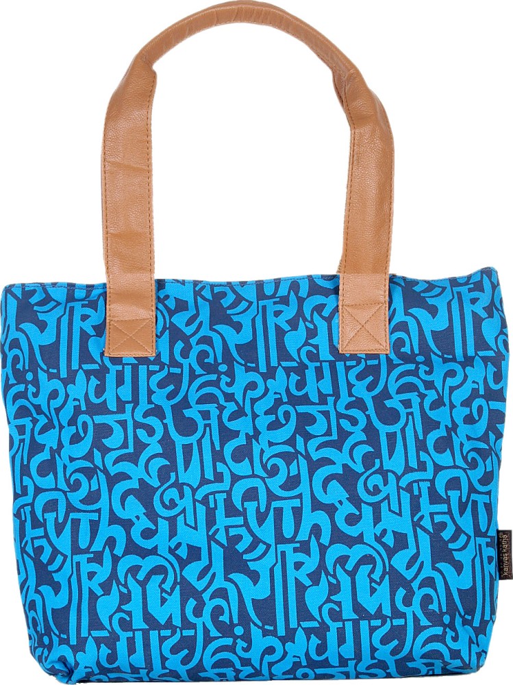 Buy kanvas katha Women Blue Tote Blue Online Best Price in India