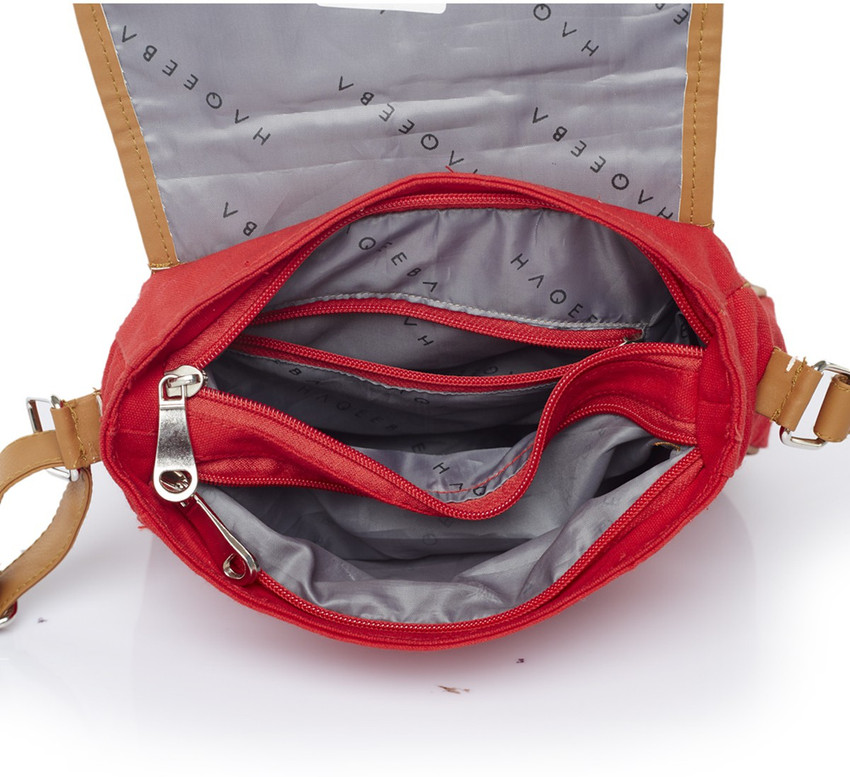 Haqeeba Red Sling Bag Women Ethenic Red Multicolor Jacquard Canvas Sling Bag Red Price in India Flipkart