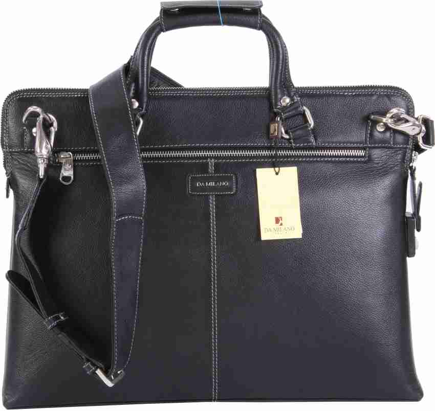 Buy Da Milano Men Black Messenger Bag Black Online Best Price in India Flipkart