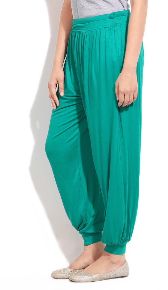 GO COLORS Solid Women Harem Pants  Buy Peacock green GO COLORS Solid Women Harem  Pants Online at Best Prices in India  Flipkartcom