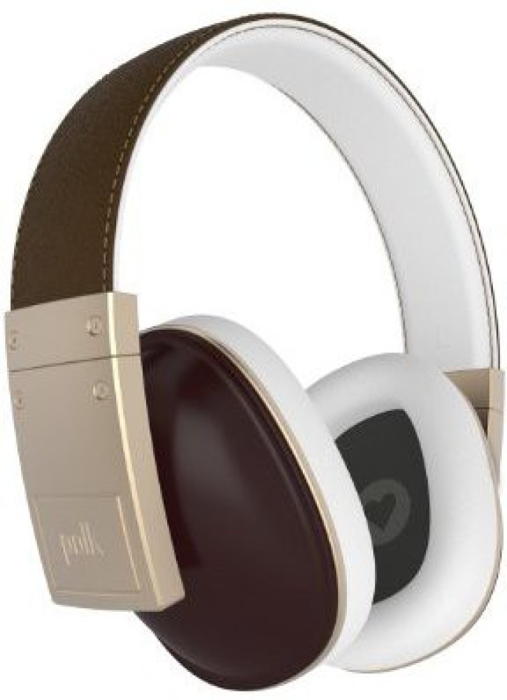 Polk Audio Buckle Headphones Brown With 3 Button Control And