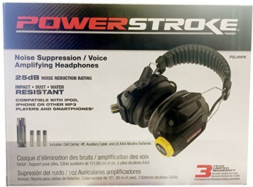 Powerstroke Psl4Hpk Noise Suppression Voice Amplifying Headphones