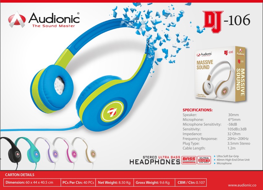 Audionic DJ 106 Bluetooth without Mic Headset Price in India Buy