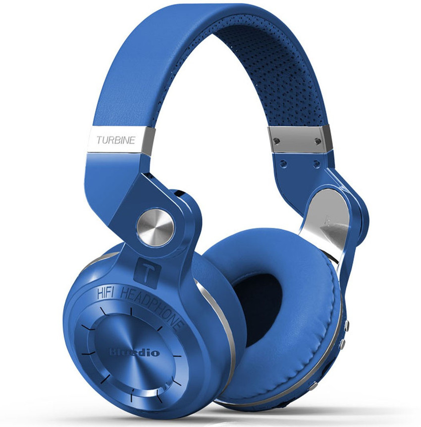Bluedio T2 Plus Blue Bluetooth without Mic Headset Price in India
