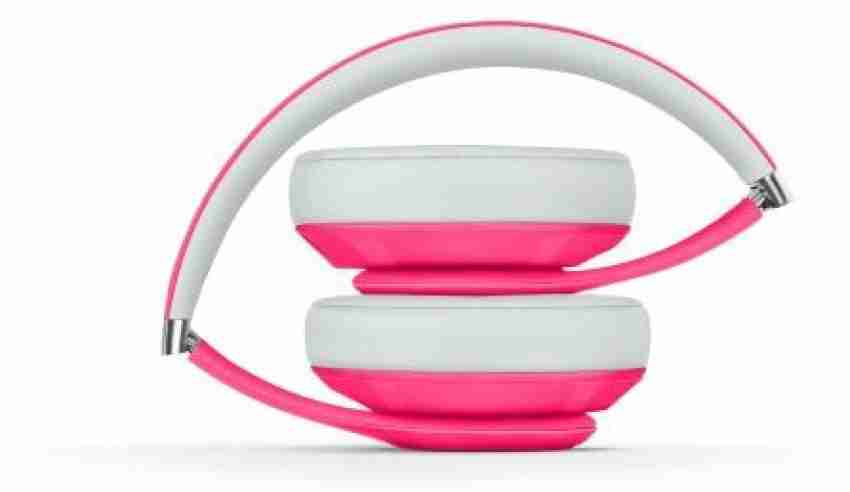 Pink beats headphones with outlet wire