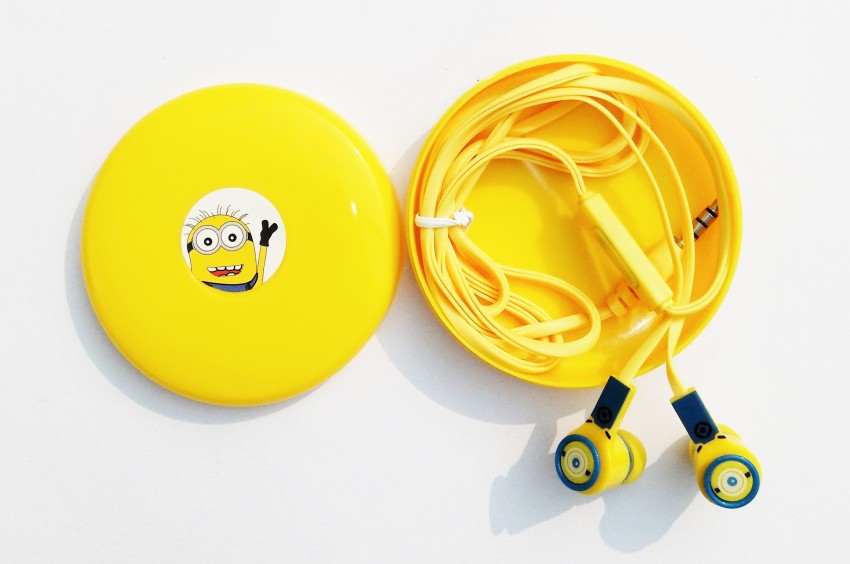 Kuhu Creations Cute Cartoon Earphones with microphone and storage