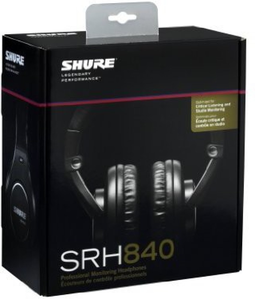 Shure Srh840 Professional Monitoring Headphones Wired without