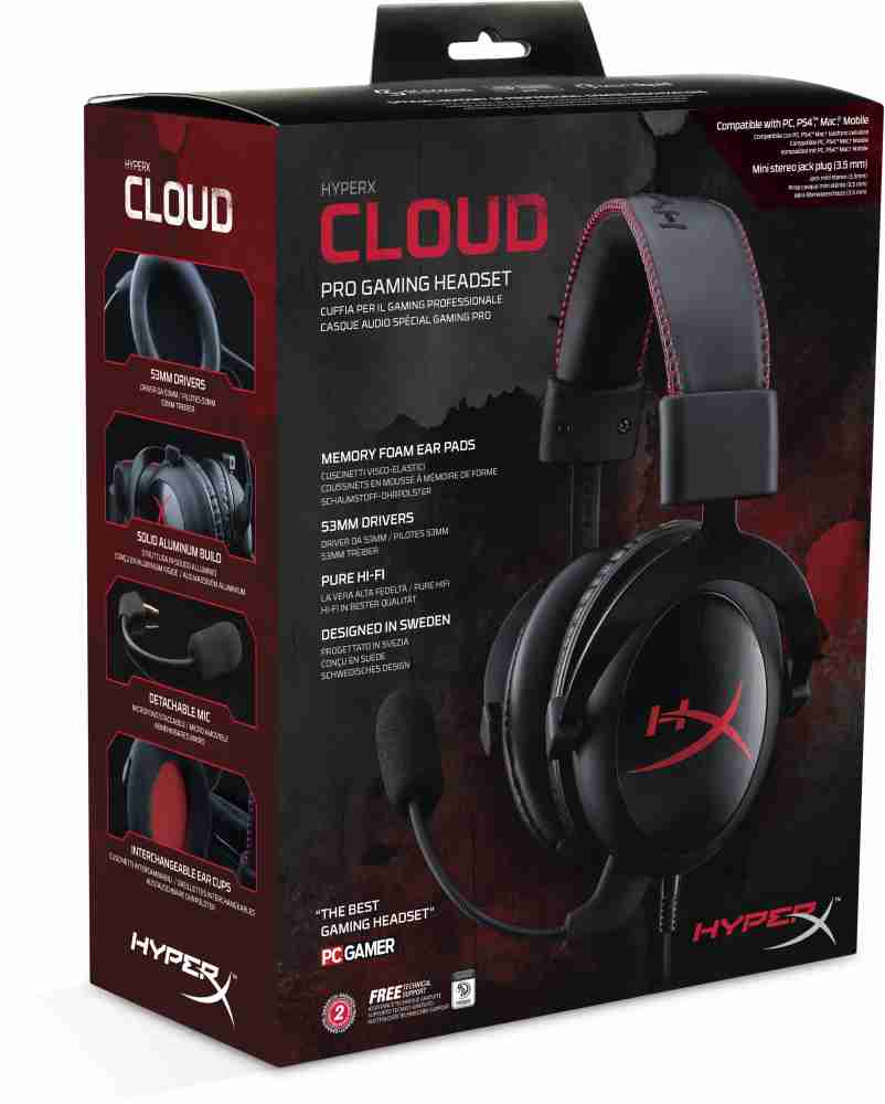 HyperX Cloud Gaming Headset for PC,PS4 - Black Price in India - Buy HyperX  Cloud Gaming Headset for PC,PS4 - Black Online - HyperX 