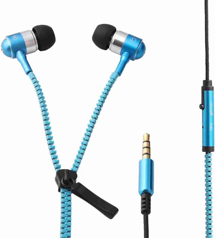 Zipper earphones best sale with mic