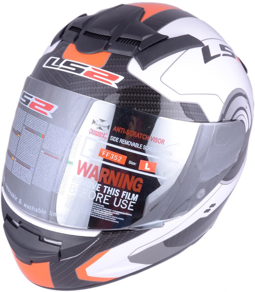 Ls2 helmets shop orange and white