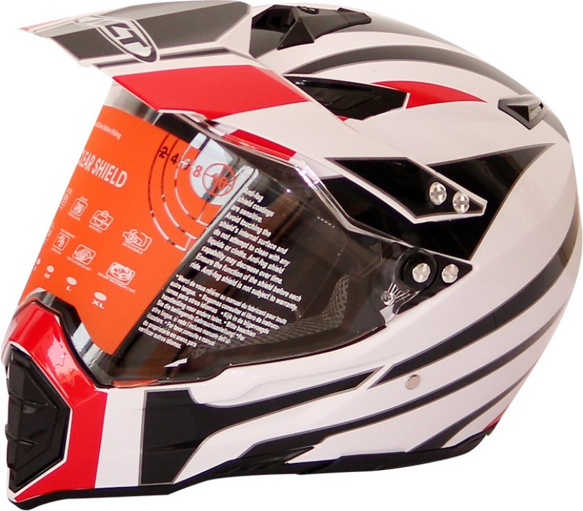 WLT 128 WHITE BLACK Motorbike Helmet Buy WLT 128 WHITE BLACK