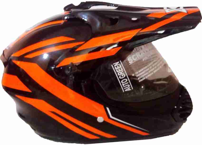AutoGREEN Sports Full Face ISI Orange Motorbike Helmet Buy