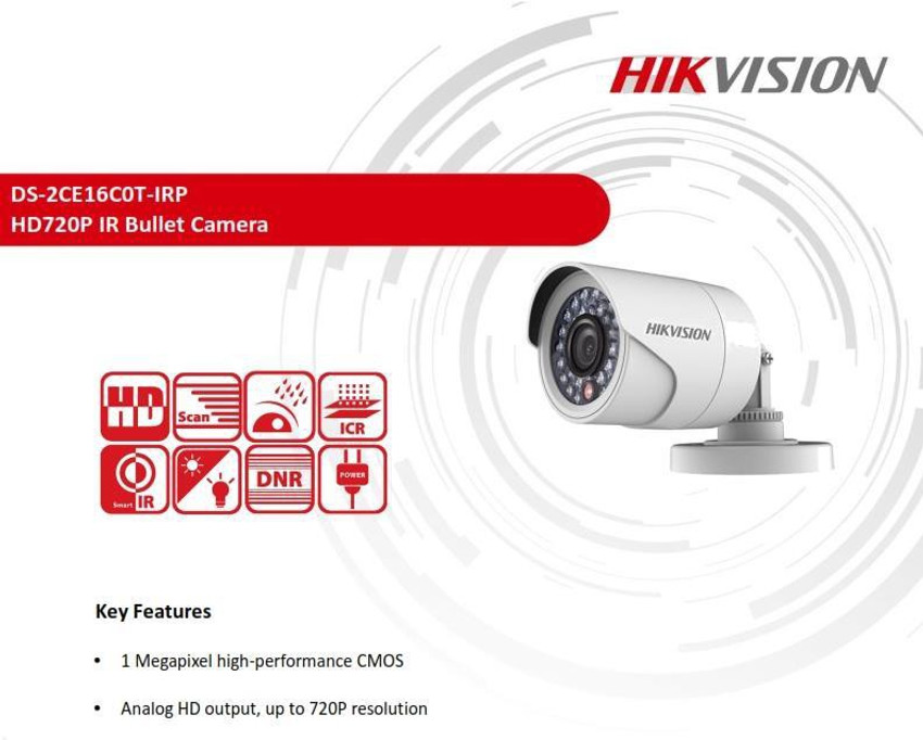 Hik Vision DS 2CE16C0T IRP Security Camera Price in India Buy